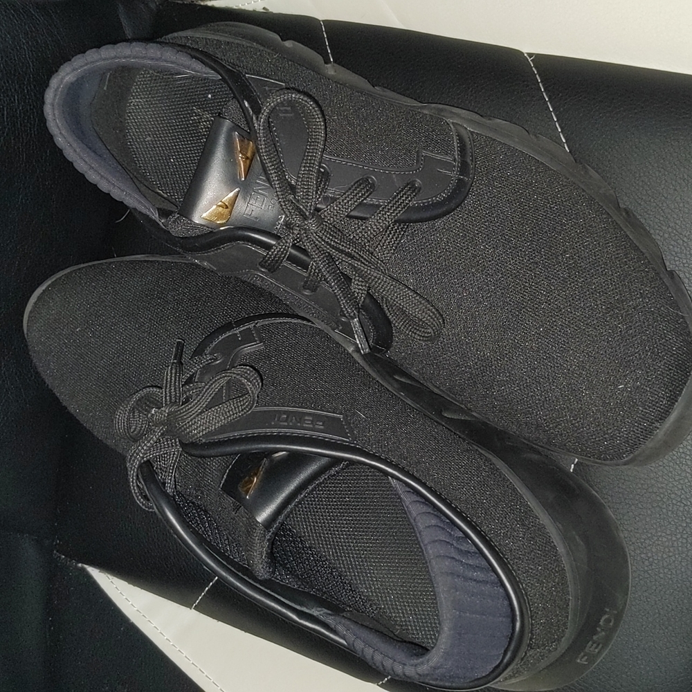 Fendi Black Men's Tech Fabric Sneakers